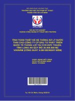 Tính toán thiết kế hệ thống xử lý nước thải cho công ty CP đầu tư phát triển quốc tế thắng lợi tại CNN đức thuận tỉnh long an quy mô 38400000 vải năm 