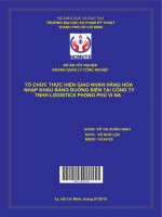 Tổ chức thực hiện giao nhận hàng hóa nhập khẩu bằng đường biển tại công ty TNHH logistics phong phú vina 