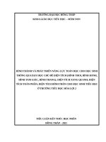 PHÁT TRIỂN NĂNG LỰC TOÁN HỌC CHO HỌC SINH TIỂU HỌC THÔNG QUA DẠY HỌC CHỦ ĐỀ DIỆN TÍCH