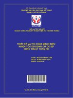 Thiết kế và thi công mạch điều khiển tốc độ động cơ DC sử dụng thuật toán PID 