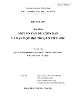 Tiểu luận: PHONG CÁCH NGÔN NGỮ SINH HOẠT TRONG TIẾNG VIỆT  HIỆN ĐẠI theo CT GDPT 2018