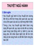 Bài giảng dược học cổ truyền - Học thuyết ngũ hành