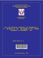 Thực trạng và giải pháp hoạt động giáo dục hướng nghiệp tại trường trung học phổ thông võ minh đức tỉnh bình dương 