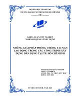 Những giải pháp phòng chống tai nạn lao động trong các công trình xây dựng dân dụng tại TP. Hồ Chí Minh