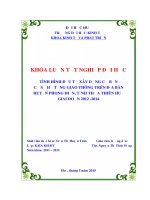 Tình hình đầu tư xây dựng cơ bản cơ sở hạ tầng giao thông trên địa bàn huyện phong điền, tỉnh thừa thiên huế giai đoạn 2012  2014 