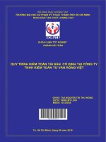 Quy trình kiểm toán tài sản cố định tại công ty TNHH kiểm toán tư vấn rồng việt 