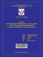 Hoàn thiện hệ thống quản lý chất lượng theo tiêu chuẩn ISO TS 16949 2009 (tại công ty TNHH maruei việt nam precision) 