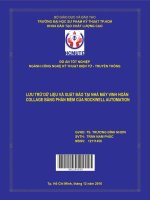 Lưu trữ dữ liệu và xuất báo tại nhà máy vinh hoàn collagen bằng phần mềm của rockwell automation 