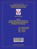 Xe điều khiển bằng giọng nói và hỗ trợ trẻ em học qua trò chơi trên điện thoại android 