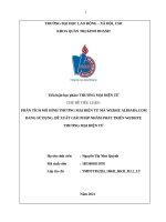 PHÂN TÍCH MÔ HÌNH THƯƠNG MẠI ĐIỆN TỬ MÀ WEBSIE ALIBABA.COM  ĐANG SỬ DỤNG, ĐỀ XUẤT GIẢI PHÁP NHẰM PHÁT TRIỂN WEBSITE  THƯƠNG MẠI ĐIỆN TỬ