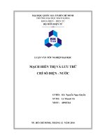 Mạch hiển thị và lưu trữ chỉ số điện nước