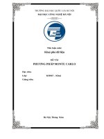 Khai phá dữ liệu  Phương pháp MonteCarlo