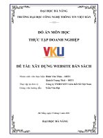 ĐỒ ÁN MÔN HỌC THỰC TẬP DOANH NGHIỆPĐỀ TÀI: XÂY DỰNG WEBSITE BÁN SÁCH