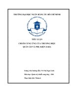 TIỂU LUẬN CHUỖI CUNG ỨNG CỦA THƯƠNG HIỆU QUẦN áo VÀ PHỤ KIỆN ZARA 