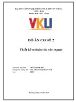 ĐỒ ÁN CƠ SỞ 2 Thiết kế website tin tức esport