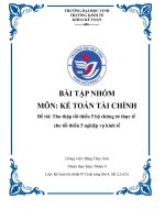 BÀI TẬP NHÓM MÔN KẾ TOÁN TÀI CHÍNH đề tài thu thập tối thiểu 5 bộ chứng từ thực tế cho tối thiểu 5 nghiệp vụ kinh tế 