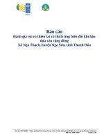 Báo cáoĐánh giá rủi ro thiên tai và thích ứng biến đổi khí hậudựa vào cộng đồngXã Nga Thạch, huyện Nga Sơn, tỉnh Thanh Hóa