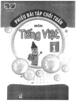 PHIẾU bài tập CUỐI TUẦN TIẾNG VIỆT lớp 1(1)
