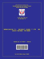 (Luận văn thạc sĩ) nâng cao chất lượng đào tạo nghề tại trường cao đẳng nghề tây ninh 
