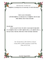 NÂNG CAO kỹ NĂNG tổ CHỨC CUỘC họp tổ bộ môn của TRƢỜNG THCS và THPT LƢƠNG hòa a, xã LƢƠNG hòa a, HUYỆN CHÂU THÀNH, TỈNH TRÀ VINH năm học 2020 2021 