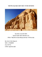 BÀI TIỂU LUẬN KẾT MÔN LỊCH SỬ KIẾN TRÚC PHƯƠNG TÂY đề bài nhận thức của bạn thông qua môn học 