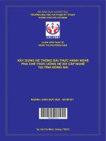 (Luận văn thạc sĩ) xây dựng hệ thống bài thực hành nghề pha chế thức uống hệ sơ cấp nghề tại tỉnh đồng nai 