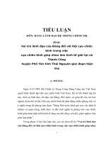 tiểu luận cao học Vai trò lãnh đạo của đảng đối với hội cựu chiến binh trong việc