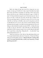 Đánh giá kiến thức về phòng chống covid 19 của người bệnh đến khám và điều trị tại Trung tâm y tế huyện ........ năm 2021