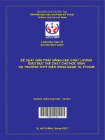 (Luận văn thạc sĩ) đề xuất giải pháp nâng cao chất lượng giáo dục thể chất cho học sinh tại trường trung học phổ thông diên hồng, quận 10, TP HCM 
