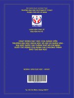 (Luận văn thạc sĩ) hoạt động dạy học của giảng viên trường đại học khoa học xã hội và nhân văn   đại học quốc gia thành phố hồ chí minh dưới tác động của đánh giá chương trình đào tạo đại học 