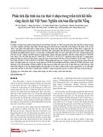 Phân tích đặc tính của rác thải vi nhựa trong trầm tích bãi biển vùng duyên hải Việt Nam: Nghiên cứu ban đầu tại Đà Nẵng