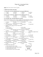 Tiếng anh 6 smart world   unit 4 test 