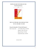 TIỂU LUẬN MÔN HỌC HÓA SINH đại CƯƠNG đề TÀI TÌM HIỂU VỀ LIPID 