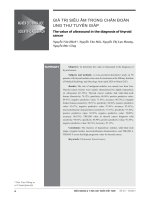 Giá trị siêu âm trong chẩn đoán ung thư tuyến giáp
