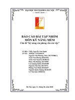 BÁO CÁO BÀI TẬP NHÓM MÔN KỸ NĂNG MỀM chủ đề kỹ năng xin phỏng vấn xin việc 