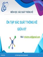 ÔN TẬP XÁC SUẤT THỐNG KÊ  