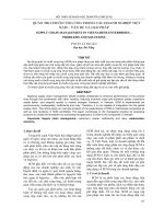 Quản trị chuỗi cung ứng trong các doanh nghiệp Việt Nam – vấn đề và giải pháp