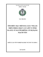Khóa luận tìm hiểu đặc điểm đa giác willis trên phim chụp cắt lớp vi tính đa dãy ở người không có dị dạng mạch não 