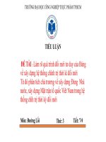  Làm rõ quá trình đổi mới tư duy của Đảng về xây dựng hệ thống chính trị thời kì đổi mới Từ đó phân tích chủ trương về xây dựng Đảng Nhà nước, xây dựng Mặt trận tổ quốc Viêt Nam trong hệ thống chíh trị thời kỳ đổi mới