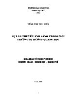 Sự lan truyền ánh sáng trong môi trường dị hướng quang học  