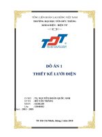 Đồ án 1 thiết kế lưới điện