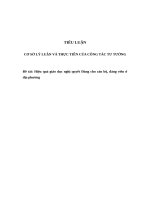 tiểu luận cao học, công tác tư tưởng-Hiệu quả giáo dục nghị quyết đảng cho cán bộ, đảng viên ở địa phương