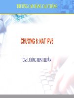 slide học lý thuyết của học phần quản trị thiết bị mạng Cisco:chuong 6 