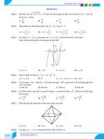 50 đề trắc nghiệm ôn thi cuối học kì 1 môn toán 12 