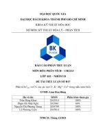 BÁO CÁO PHẦN TIỂU LUẬN MÔN HÓA PHÂN TÍCH  đề TÀI TIỂU LUẬN  phân tích cg l và c% của các ion cl , k+, mg2+, ca2+ trong mẫu nước biển 