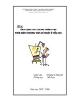 Đề Tài Ứng Dụng Công Nghệ Thông Tin Trong Giảng Dạy Phân Môn Thường Thức Mĩ Thuật Ở Tiểu Học