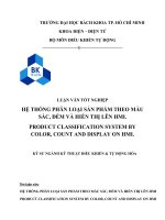 HỆ THỐNG PHÂN LOẠI sản PHẨM THEO màu sắc, đếm và HIỂN THỊ lên HMI