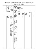 Đề kiểm tra giữa học kì 1 môn Ngữ văn lớp 12 năm 2021-2022 có đáp án - Trường THPT Huỳnh Ngọc Huệ