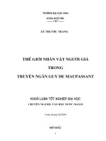 Thế giới nhân vật người già trong truyện ngắn guy de maupassant  