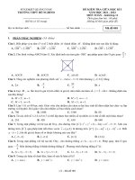 Đề kiểm tra giữa học kì 1 môn Toán lớp 11 năm 2021-2022 có đáp án - Trường THPT Hồ Nghinh